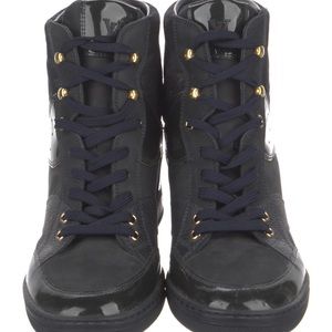 Authentic Louis Vuitton Cliff Top Wedge High Top Wedge Sneakers Sz 8.5